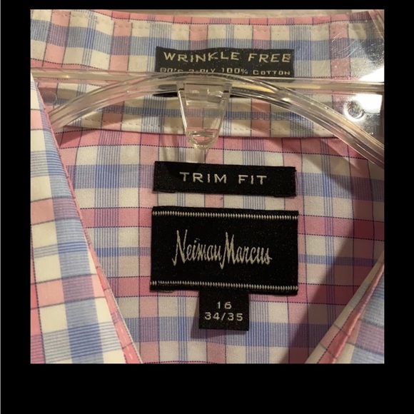 Neiman Marcus trim fit long sleeve button up shirt - Picture 6 of 8